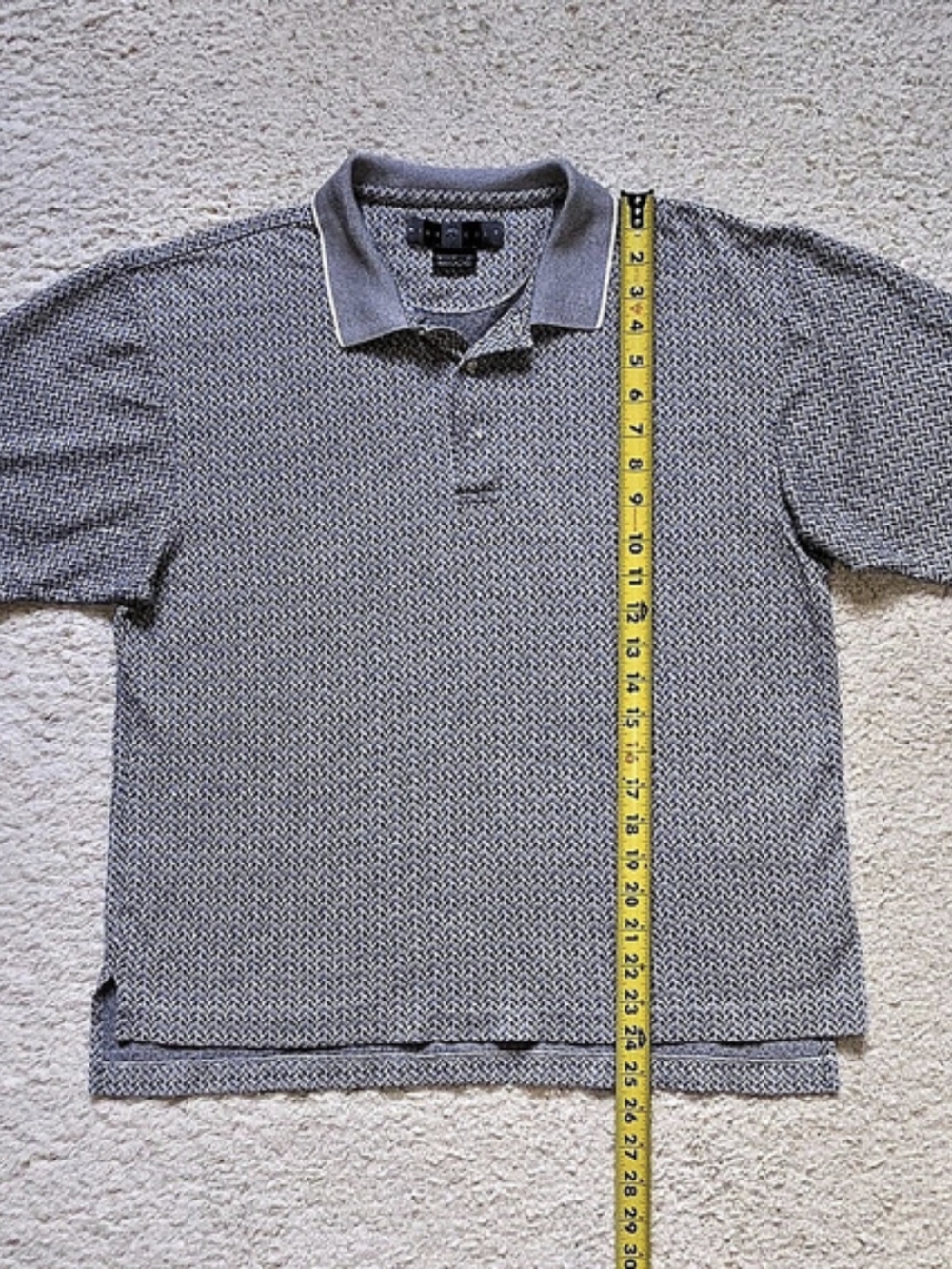 Vintage Nike Golf Polo Shirt Men’s Small Gray Textured Knit Short Sleeve